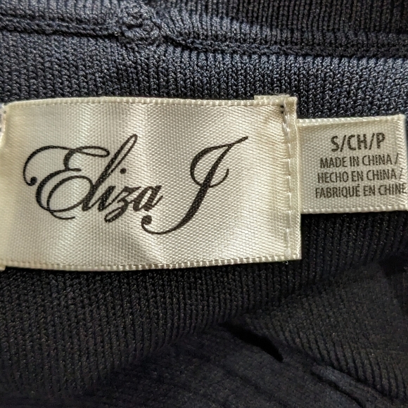 NWT Eliza J black off the shoulder layered ruffle neckline body con dress S - Picture 8 of 10